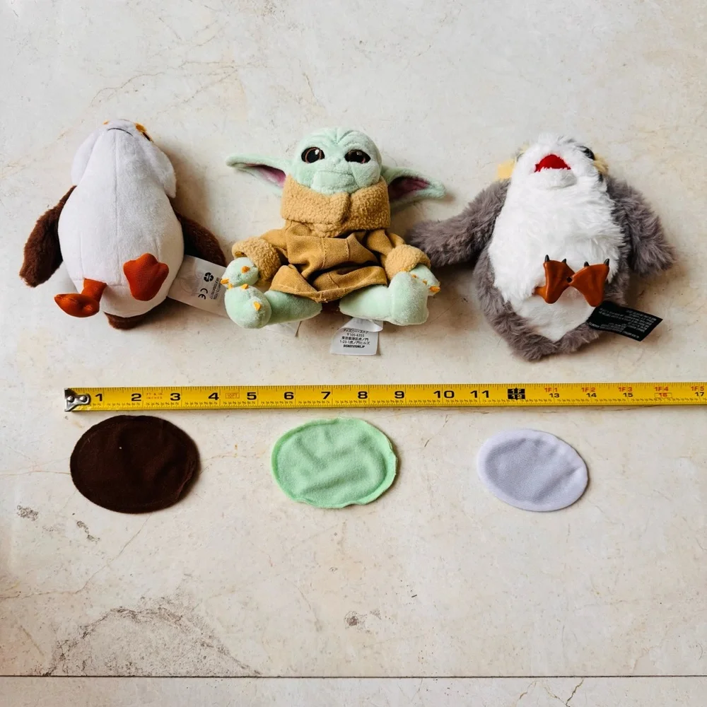 Star Wars Magnetic shoulder Plush Toy Set Porg Grogu